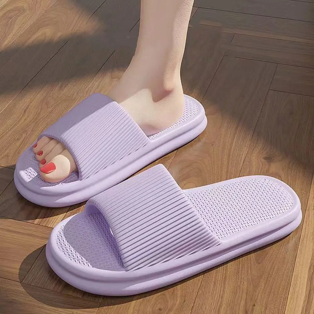 Pantofole con plateau spesso alla moda Scarpe da spiaggia Suola morbida Coppia Infradito antiscivolo Sandali scorrevoli Semplicità Scarpe da casa unisex