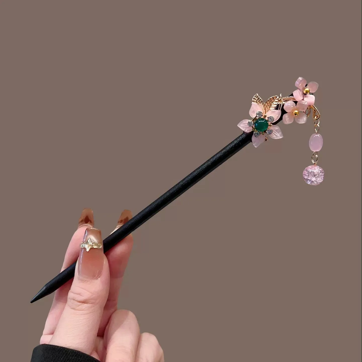 دبوس شعر خشبي عتيق للنساء عصا شعر أنيقة على الطراز الصيني الجديد دبوس شعر شيونغسام بسيط أغطية الرأس مجوهرات إكسسوارات الشعر #3