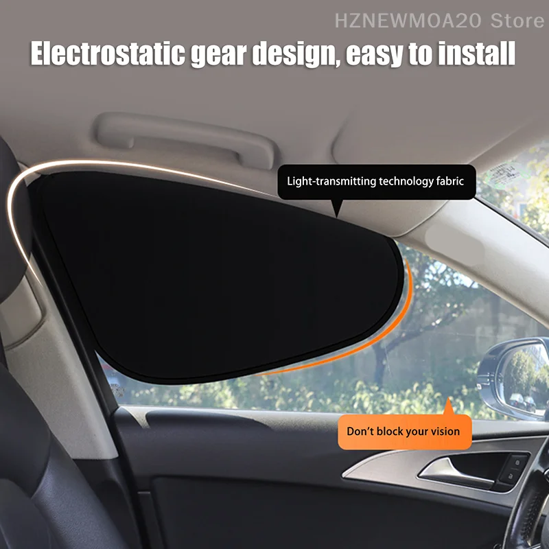 4-Layer Sun Shade Cover For Car Side Window Ultra-Light Electrostatic Curtains Sun Protection For Baby 99.9% UV Blocker