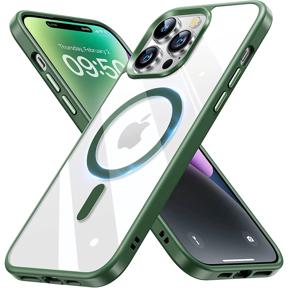 オリジナル高級グリーンケース Magsafe対応 iPhone 17 Air 16 15 14