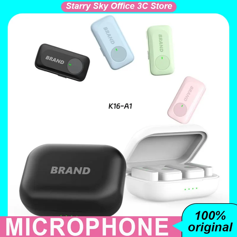 

2025Новый беспроводной петличный микрофон, 27 часов длины, легкий микрофон с шумоподавлением и зарядным устройством, мобильный телефон