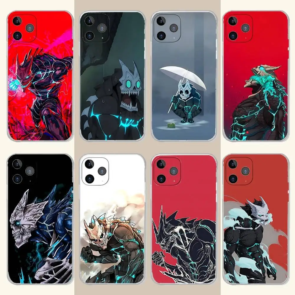 

Phone Case For iPhone 17,16,15,14,13,12,11 Pro,Max,Plus,X,XS,XR,SE4,E Mini K-Kaiju Anime No8 Cool Transparent Soft Cover