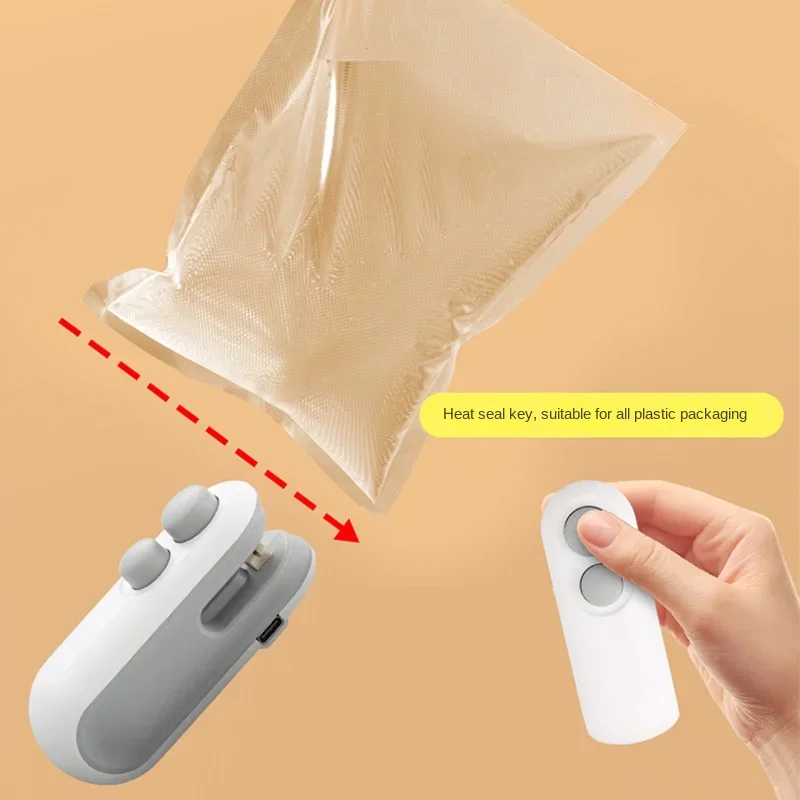 Vacuum Bag Sealing Machine Package Sealer Bags Plastic Bag Sealer Clip Bag Handheld Sealer Food Packaging Heat  For Home