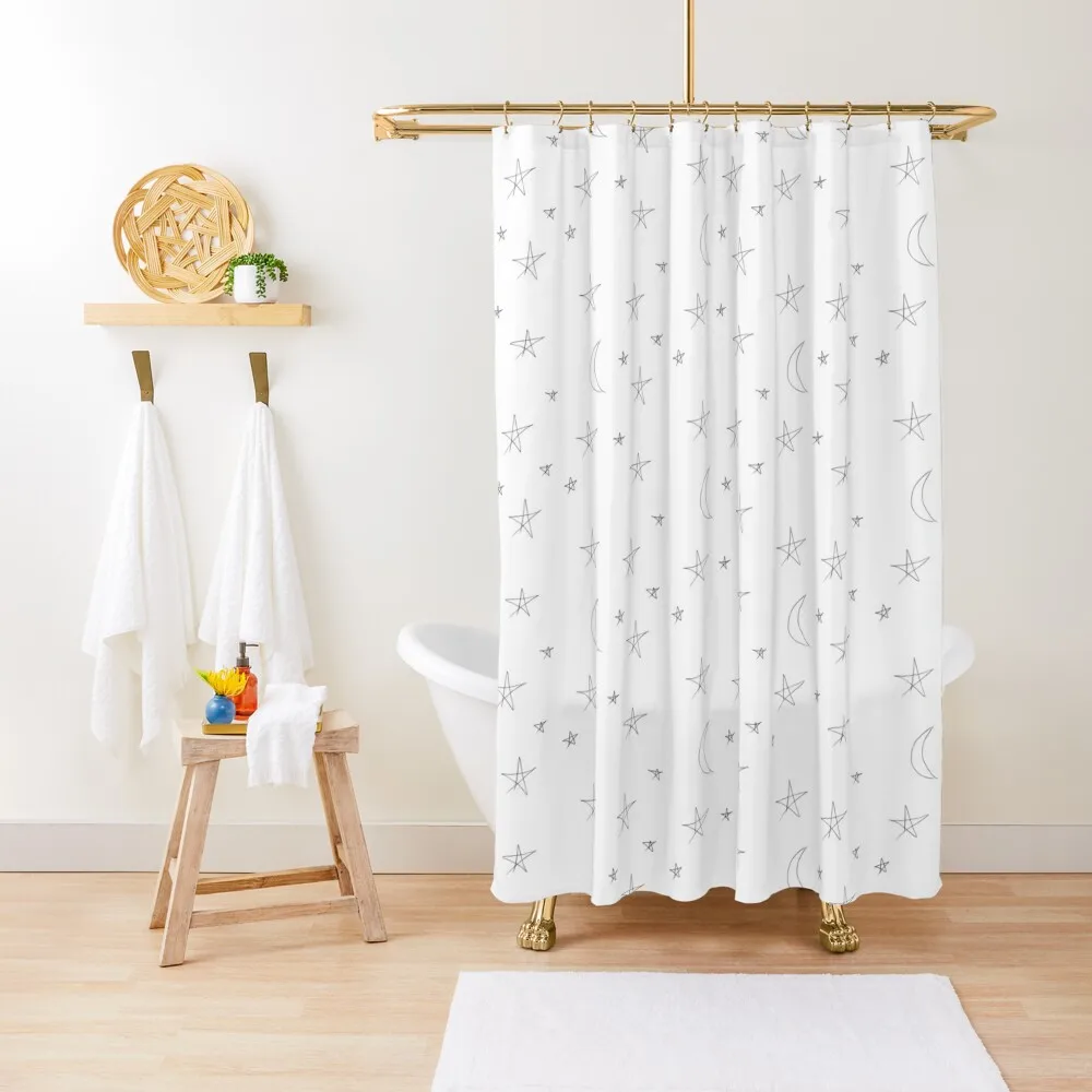 

Stars and moon Shower Curtain Modern Bathroom Accessories Bathroom Shower Curtain