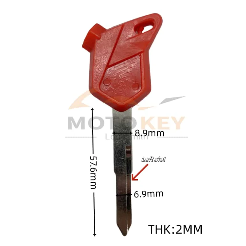 Motorcycle Uncut Blank Replacement Key For HONDA Scooter Magnet Anti-theft lock PCX 125 SCR100 WH110 150 LEAD125 AirBlade