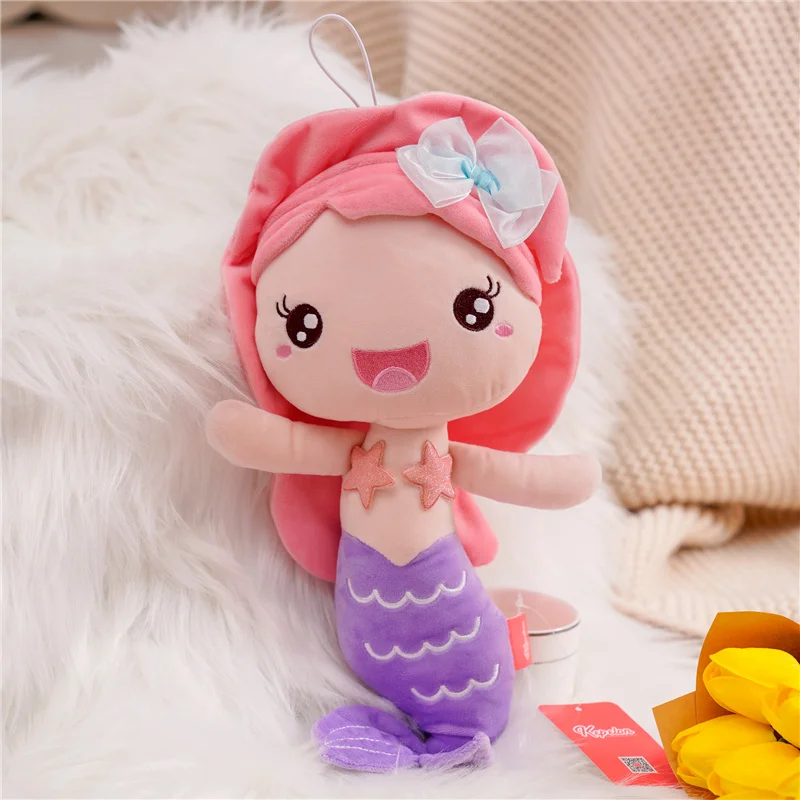 Hochwertige Stoffpuppe im Prinzessinnen-Stil, Meerjungfrau-Plüschpuppen, bestes Geschenk, Spielzeug für Kinder, Mädchen, Heimdekoration, Geburtstagsgeschenk für Kinder – Detail 4