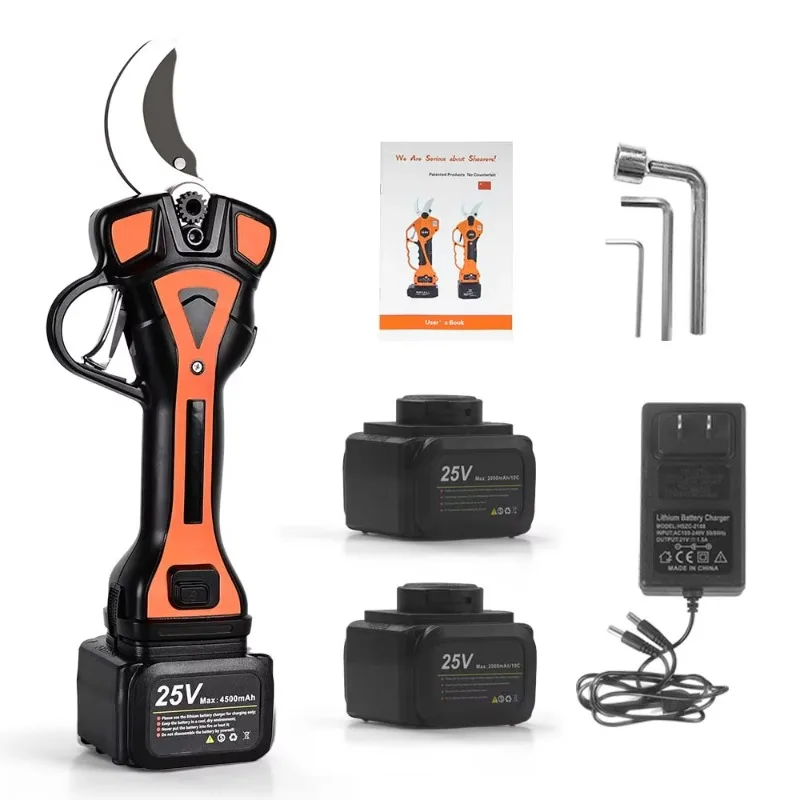New 50MM(2inch) Battery Powered Electric Pruning Shears, Professional Cordless Electric Pruning Tree Branch Pruner