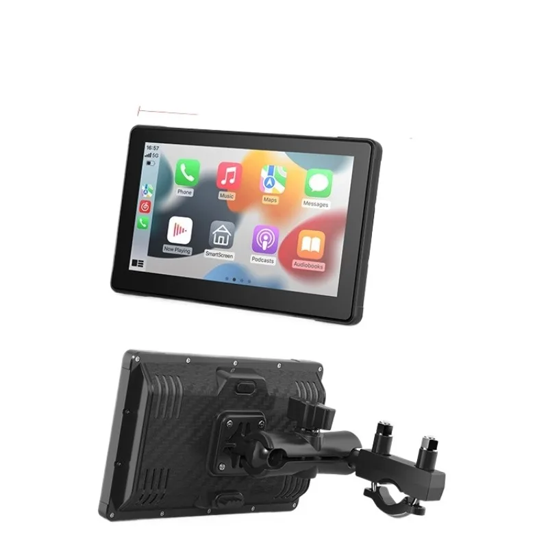 7 Inch Motorcycle Dash Cam Wireless Car DVR Front Rear Dual Recording GPS Navigation Tire Pressure Monitoring Waterproof Touch
