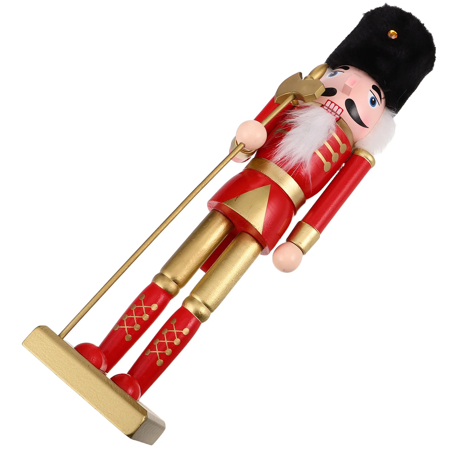 

Wooden Nutcracker Decoration 38Cm - Classic 15 Inch Christmas - Style Holiday Display - Home Mantel Centerpiece