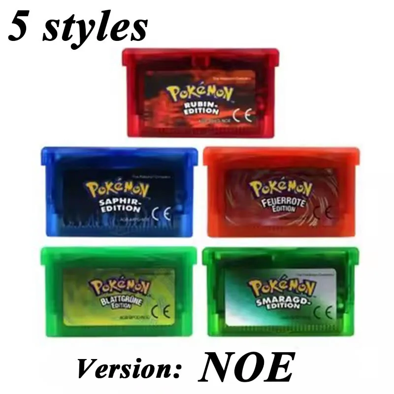 Pokemon GBA-serie 32-bit videogamecartridge Consolekaart Pokemon Emerald FireRed LeafGreen Ruby Sapphire Meertalig