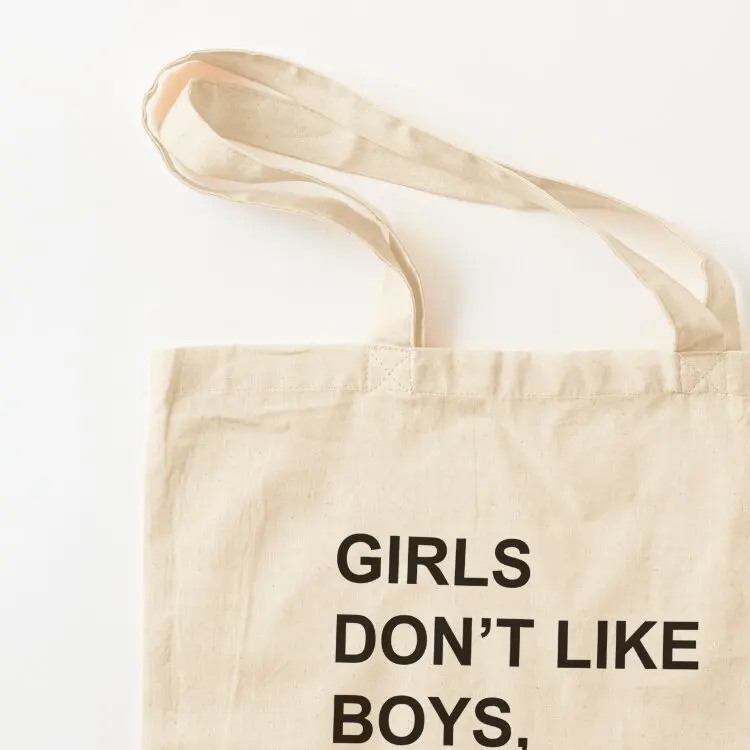 الفتيات لا تحب الأولاد والبنات مثل دكتور لوز بوريل. حمل حقيبة قماش حمل الحقائب للنساء حمل حقيبة الرجال الحقيبة #3