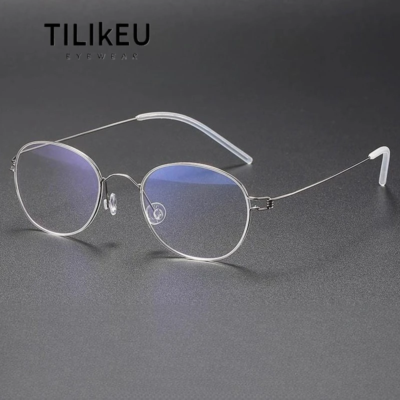 

Retro Screwless Air Titanium Glasses Frame Men Ultra-light 7g Denmark Brand Optical Prescription Eyeglasses Frame 2025 Unisex