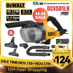 DeWalt 20V DCV501LN Cordless Dry Handheld Household Vacuum Cleaner for Industrial Construction Rechargeable Lithium Power Tools