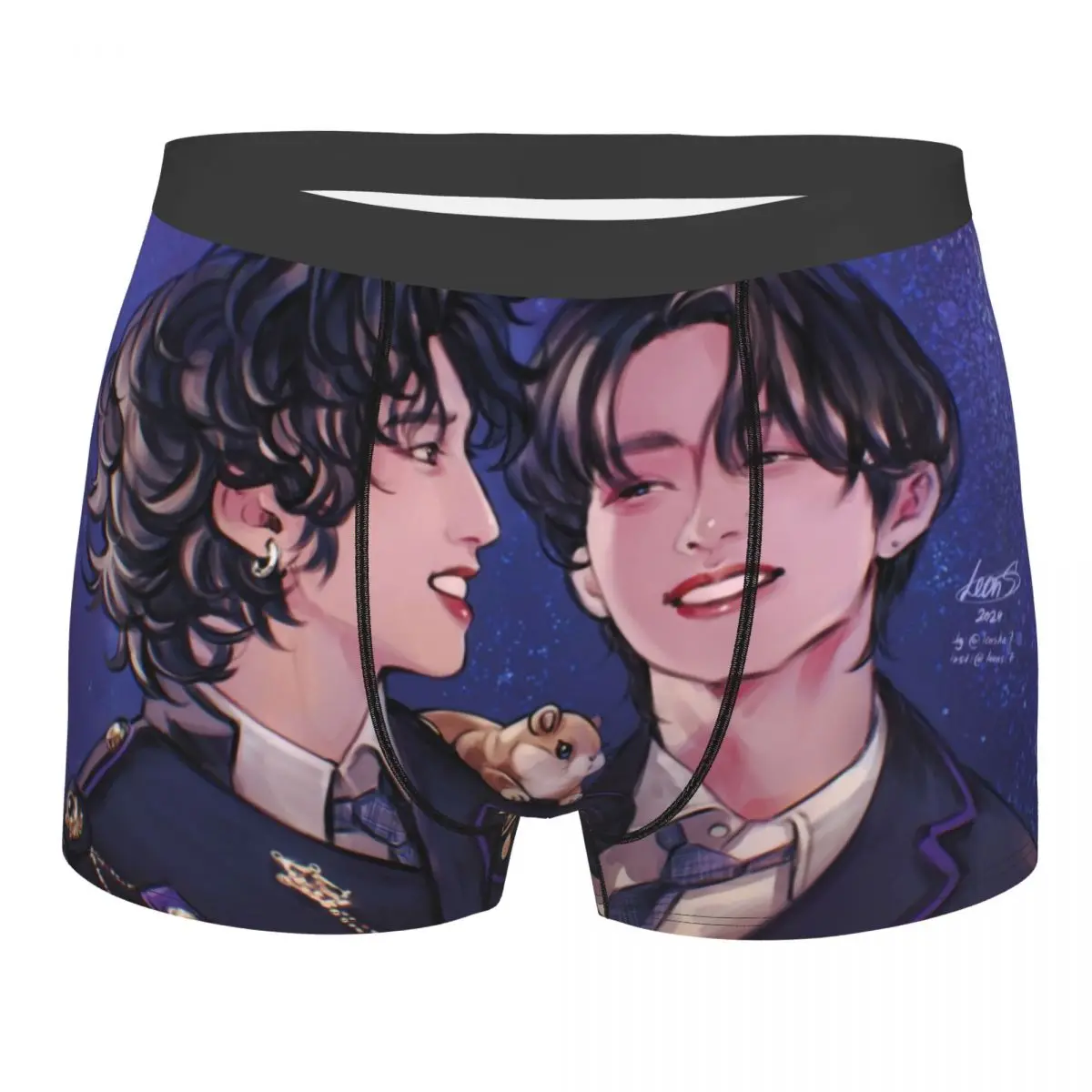 Novelty Music Singer Minsung Boxers Shorts Underpants Male Stretch Briefs Underwear