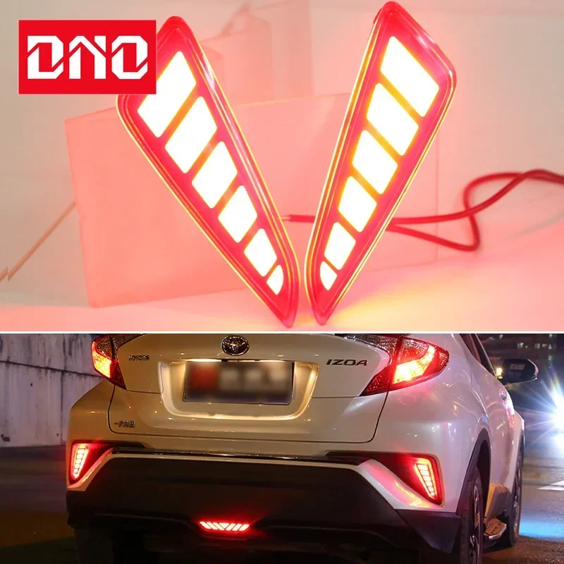 

Светодиодные задние фонари для Toyota CHR C-HR 2016-2018: стоп-сигнал, указатель поворота, фонарь заднего хода, противотуманный фонарь