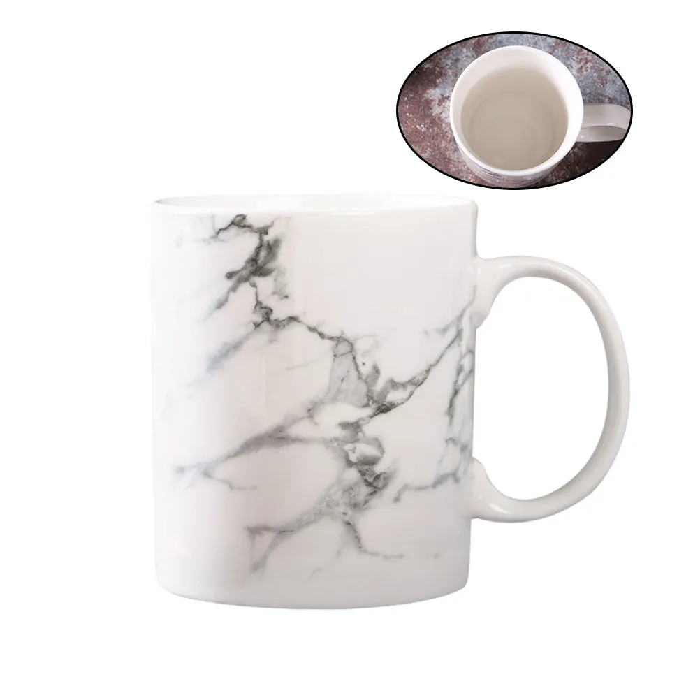 

301-400Ml Marble Effect Ceramic Coffee Mug Novelty Design Microwave Dishwasher Safe for Coffee Tea Hot Chocolate Milk Water