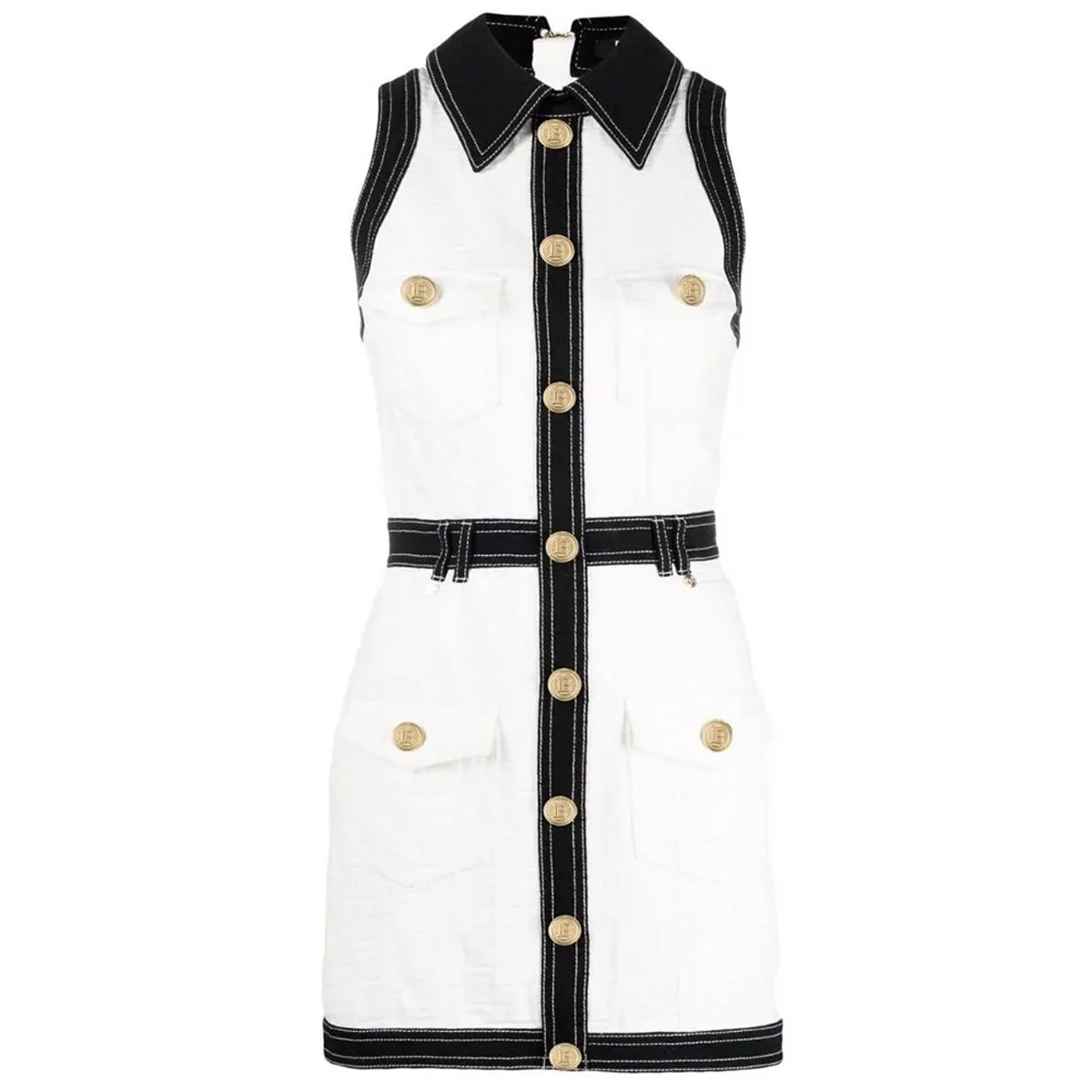 Abito senza maniche in maglia con fibbia dorata da donna, temperamento estivo di fascia alta, socialite, abiti aderenti aderenti alla moda trf