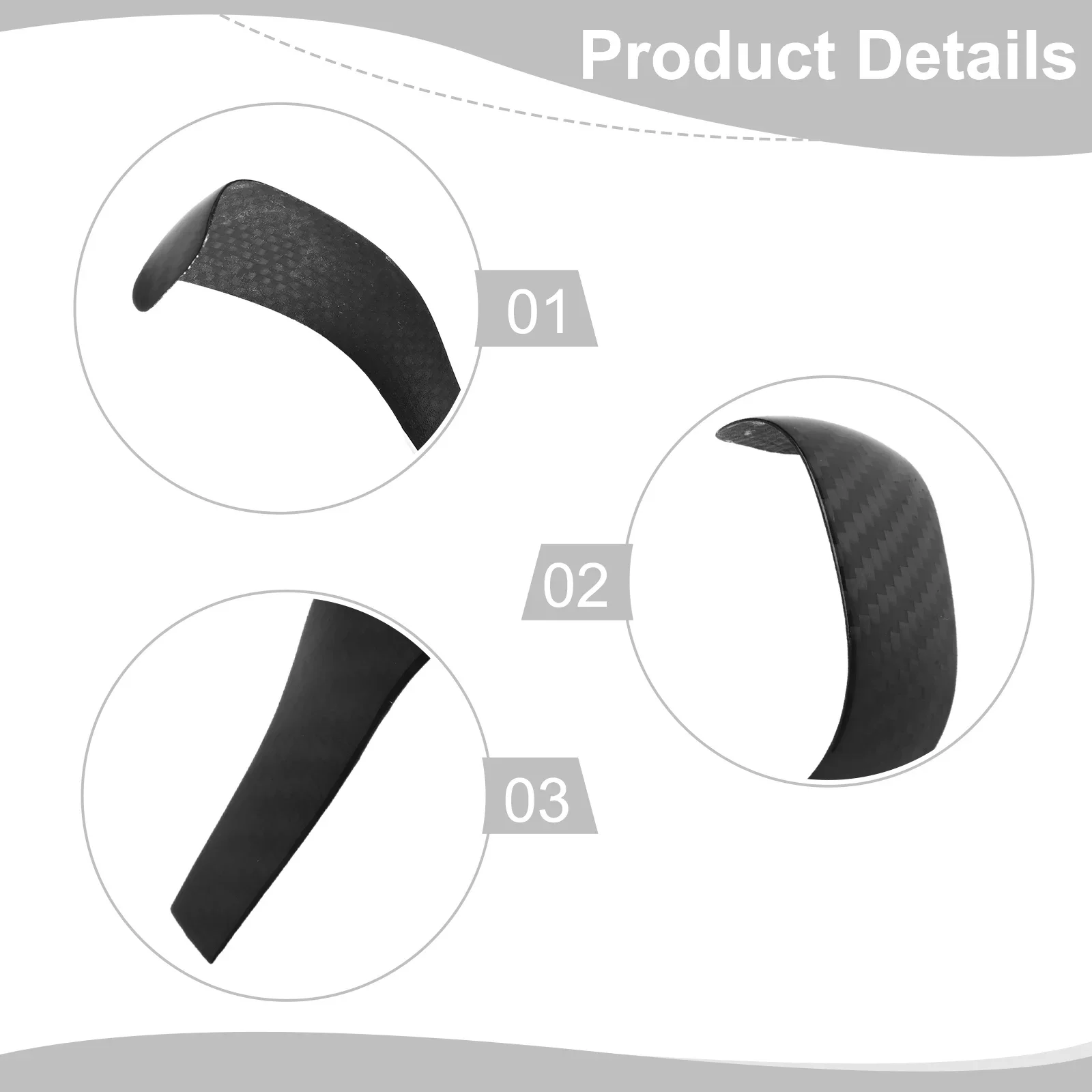

Car Interior Accessories Black Carbon Fiber Gear Shift 3K Real Carbon Fiber Anti-corrosion High Class Decor Style