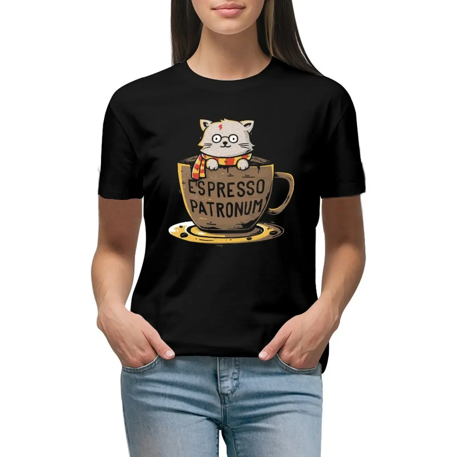 

Espresso Patronum T-Shirt female cute clothes funnys t-shirts for Women cotton