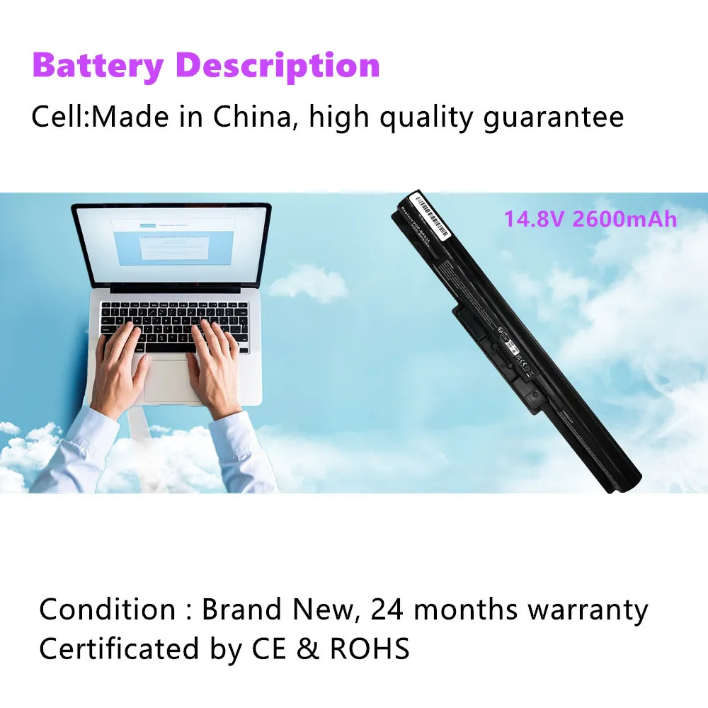 VGP-BPS35A BPS35A Laptop Battery for SONY VAIO Fit 14E 15E Series SVF1521A2E SVF15217SC SVF14215SC SVF15218SC