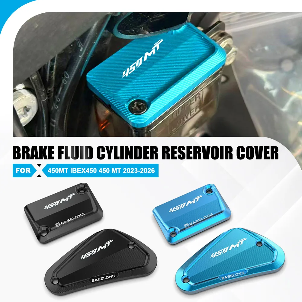 

FOR CFMOTO 450MT Ibex450 450 MT 2023 2024 2025 2026 CF450MT Motorcycle CNC Rear Front Brake Fluid Reservoir Cap Cylinder Cover