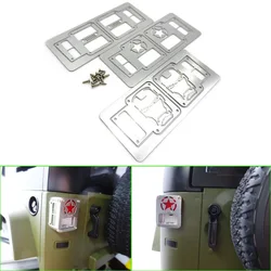 1 Pair Metal Tail Light Cover Jeep Wrangler II Decorate for 1/10 RC Crawler Car AXIAL SCX10 TRX4 Diy Parts