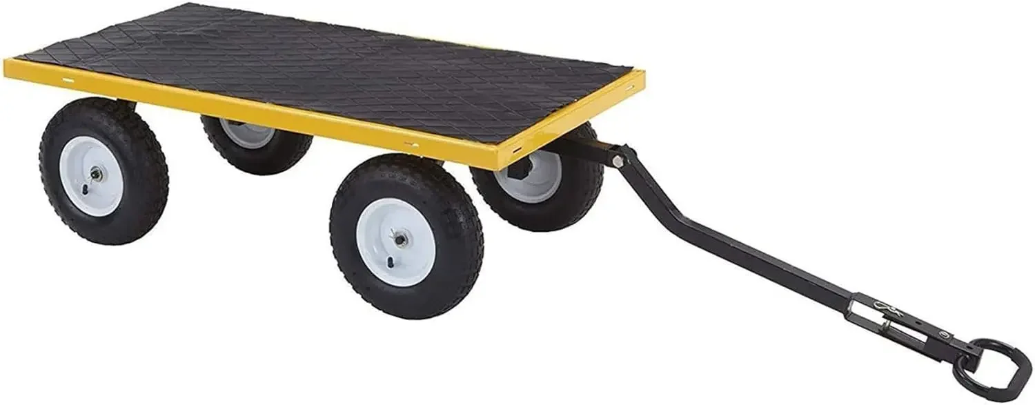 Heavy Duty Utility Cart, All Terrain Garden Wagon, 1200 Lb, Yellow