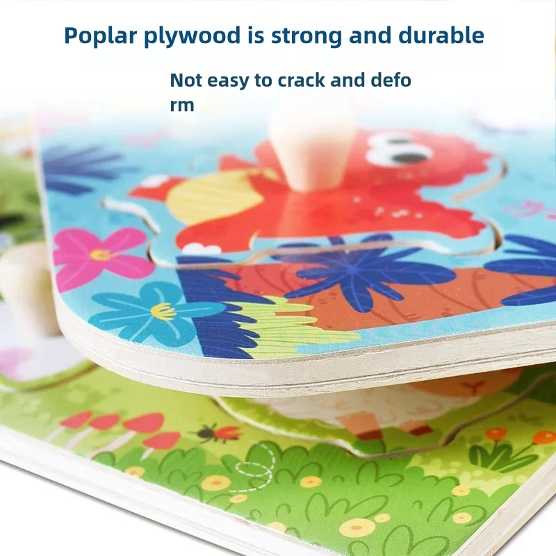 Rompecabezas 3D de clavija de madera Montessori para niños pequeños, juguetes educativos con alfabeto, juguetes de aprendizaje, gran regalo preescolar para niñas y niños