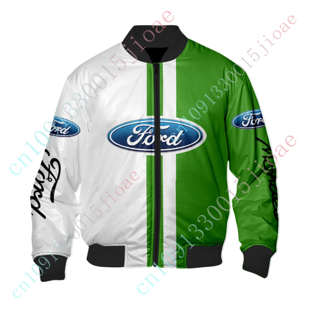 

Ford Bomber Jacket Techwear Baseball Uniform Jackets For Men's Clothing Thick Coats Harajuku Parkas Windbreaker Custom Logo