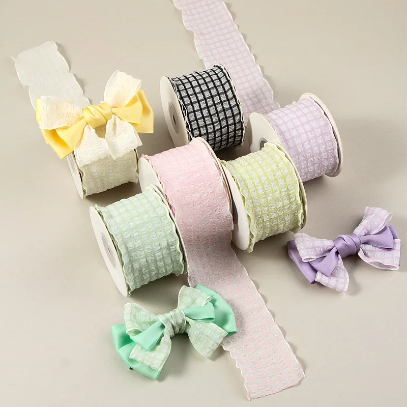 10 Yards 25MM 50MM Lattice Crumple Wavy Skirt Edge Lace Ribbon DIY Handmade Materials Crafts Gift Wrapping Handmade Accessories