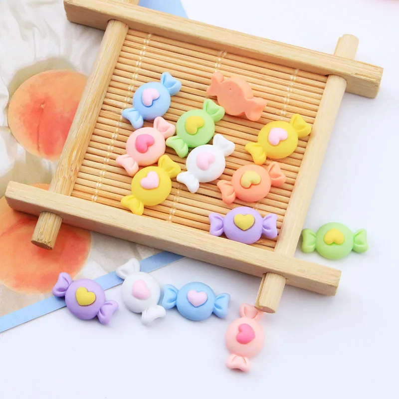 10pcs Mini Kawaii White Flower Bear Bow Resin Flat Back Cabochons Scrapbook Diy Party Hairpin Accessories Home Decoration Craft