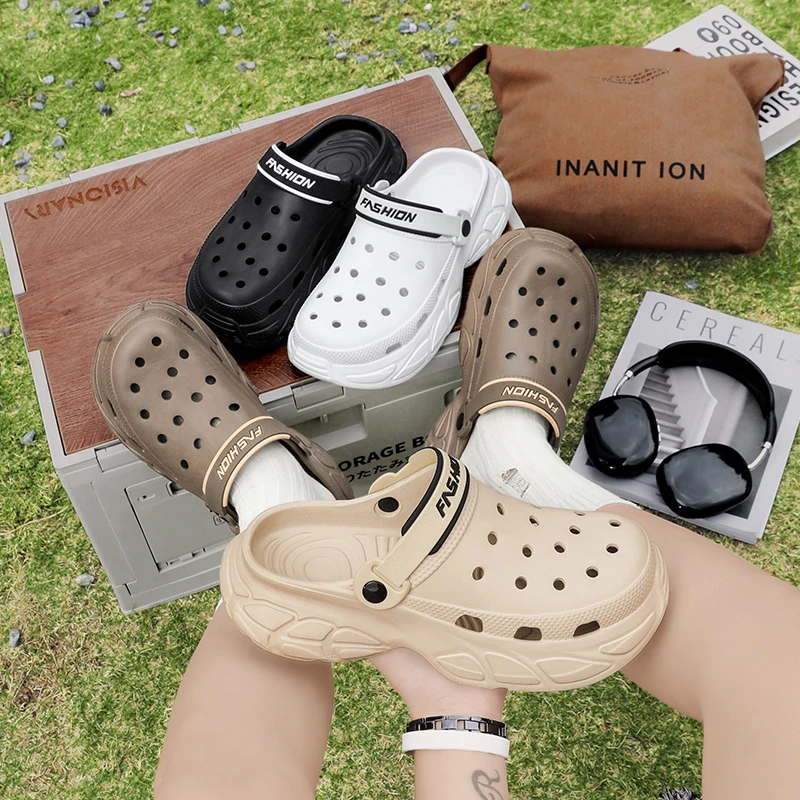 

Мужские легкие нескользящие сандалии из ЭВА, дышащие домашние тапочки в парном стиле, уличная садовая обувь, пляжная обувь