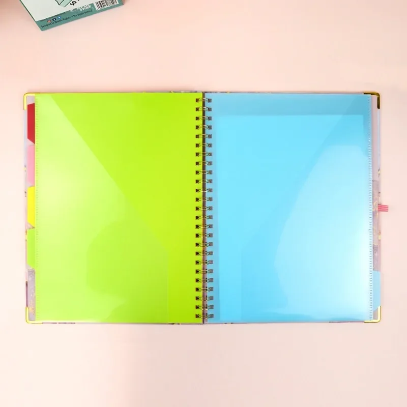 Pp Board Clip Coil Notizbuch mit selbst klebenden Seiten