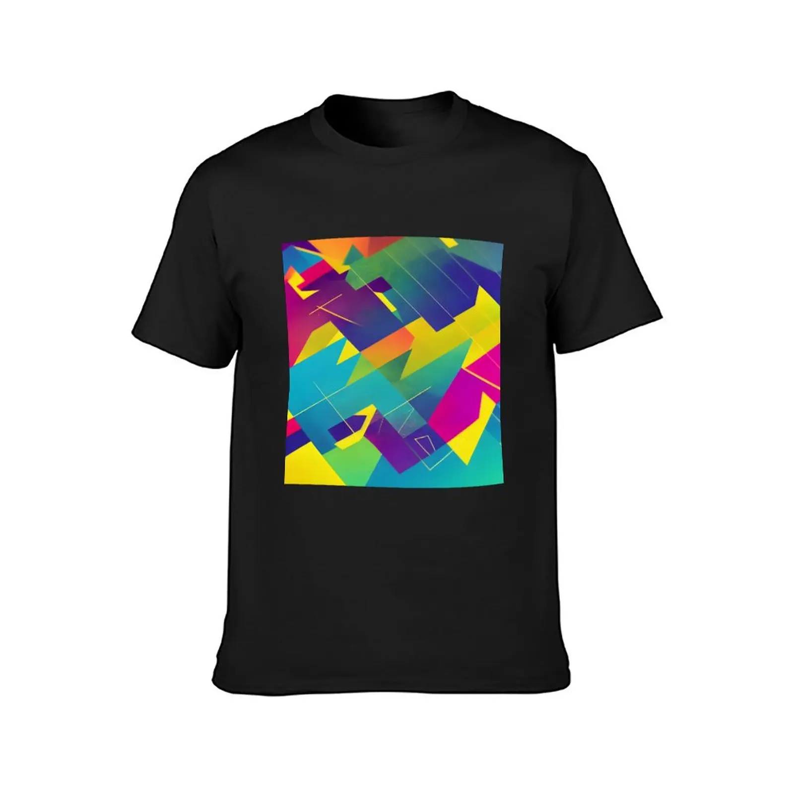 New wave abstract art T-Shirt summer top kawaii clothes customs sweat mens t shirts casual stylish