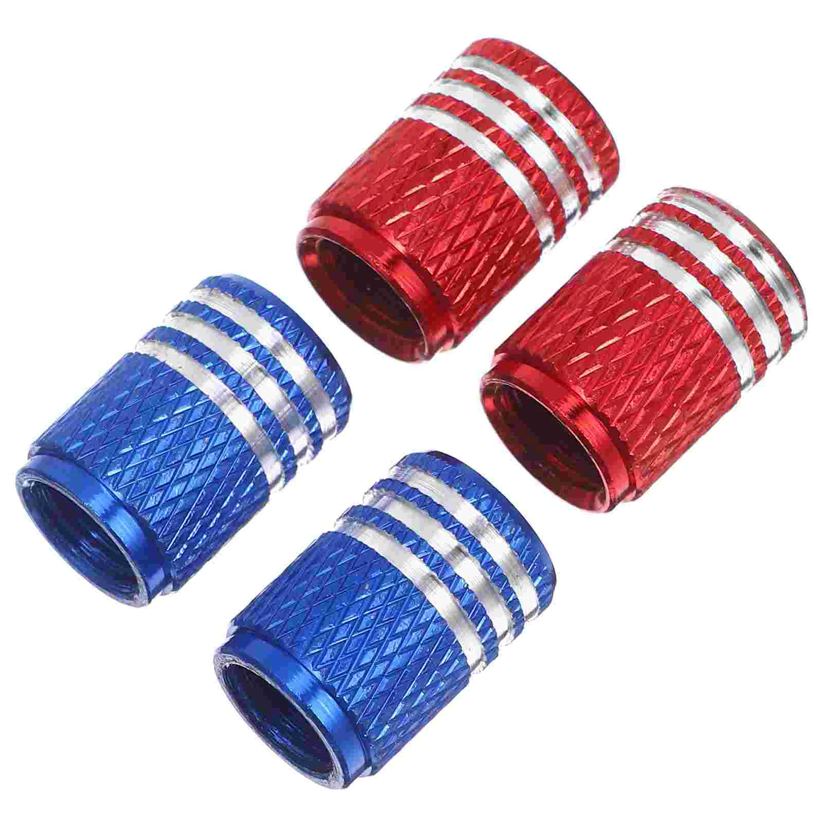 

4 Pcs Tire Valve Cap Truck Tires Motorcycle Stem Caps Aluminum Alloy American Flag