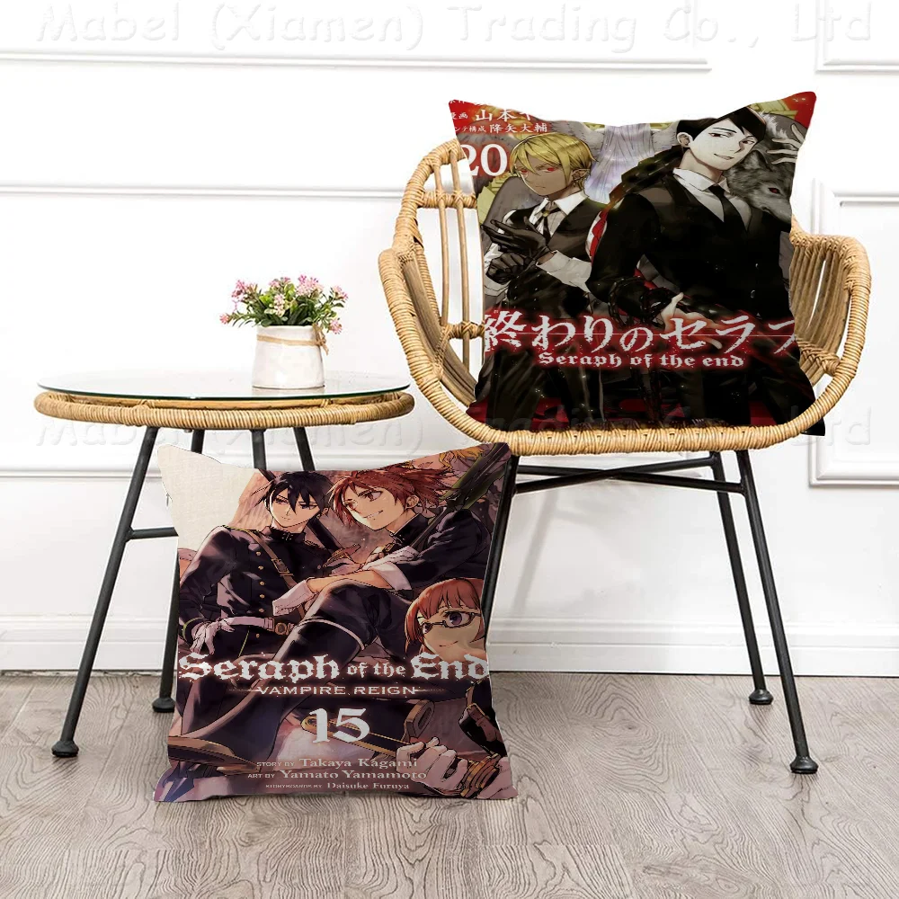 Anime Seraph Of The End Pillowcase Toon Gift Cushion Cover Bedroom Home Sofa Chair Seat Decor Pillow Case