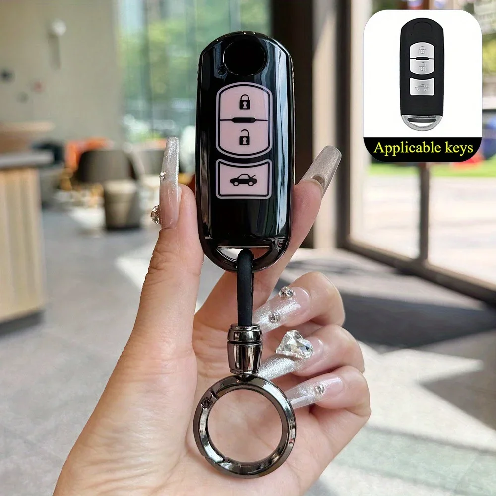 

Модный чехол для дистанционного ключа из ТПУ для MAZDA CX-5 CX-3 CX-7 CX-9 Demio Speed Miata MX5, 2/3 кнопки 2018 2019 2020 2021