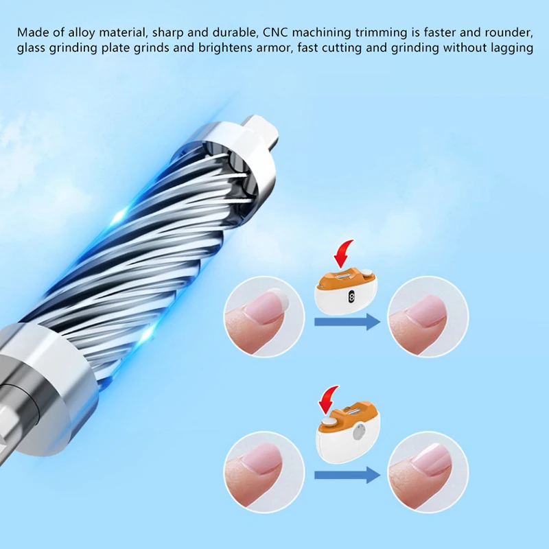 

Automatic Nail Clippers Trimmer Electric Nail Cutter Manicure Finger Toe Scissors Rechargeable Nail Scissors For Adult Baby