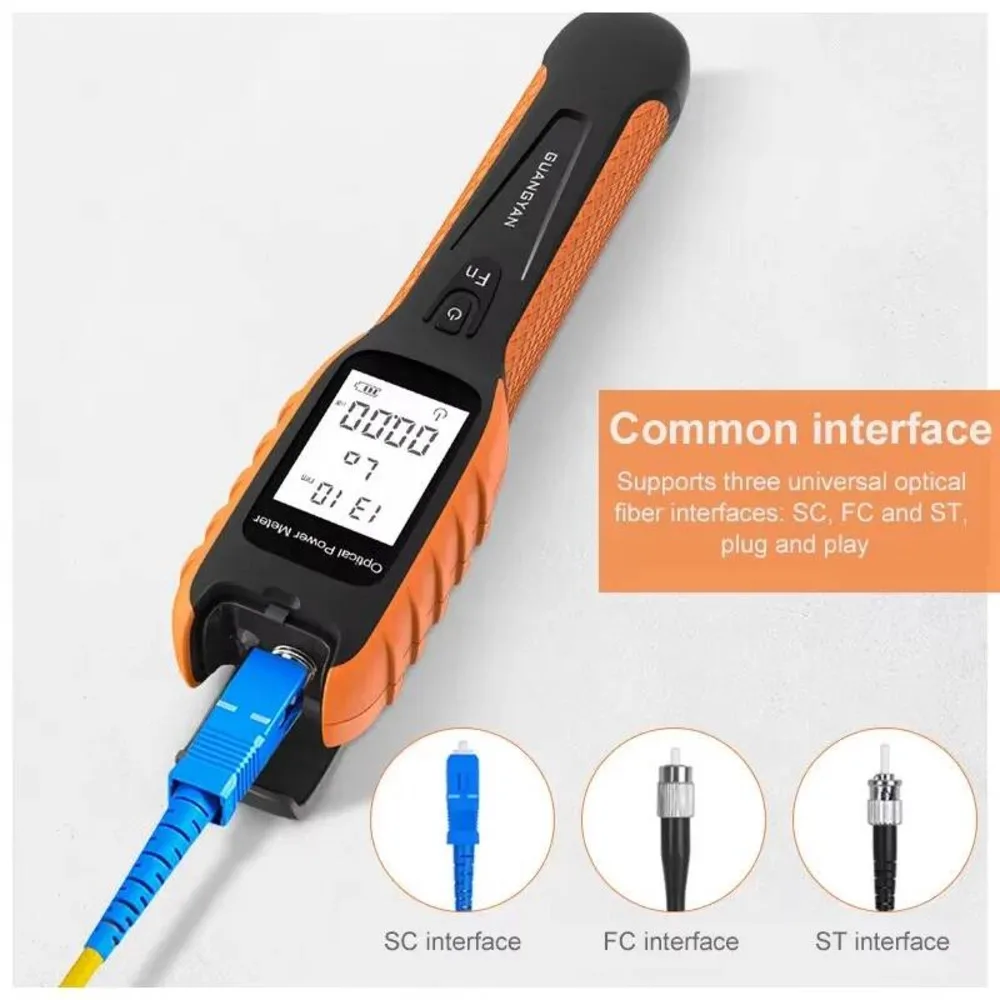 G11 Mini Optical Power Meter Multifunctional Fiber Detector Used SM Compatible FC SC Supports 9 Wavelengths Testing FTTH PON