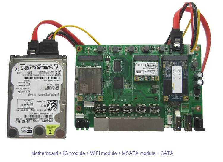 5G Development Board SSD MSATA SSD MT7621 Gigabit 4G Dual-band Storage NAS Server