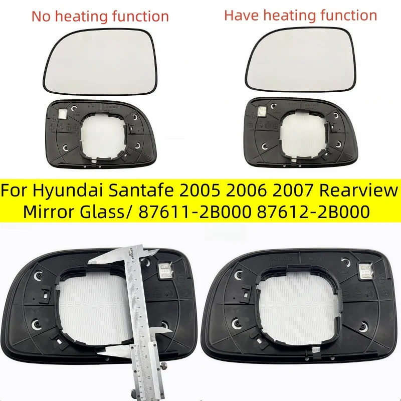 

Car accessories Replace For Hyundai Santafe 2005 2006 2007 Rearview Mirror Glass/ 87611-2B000 87612-2B000/Wing Mirror Lens