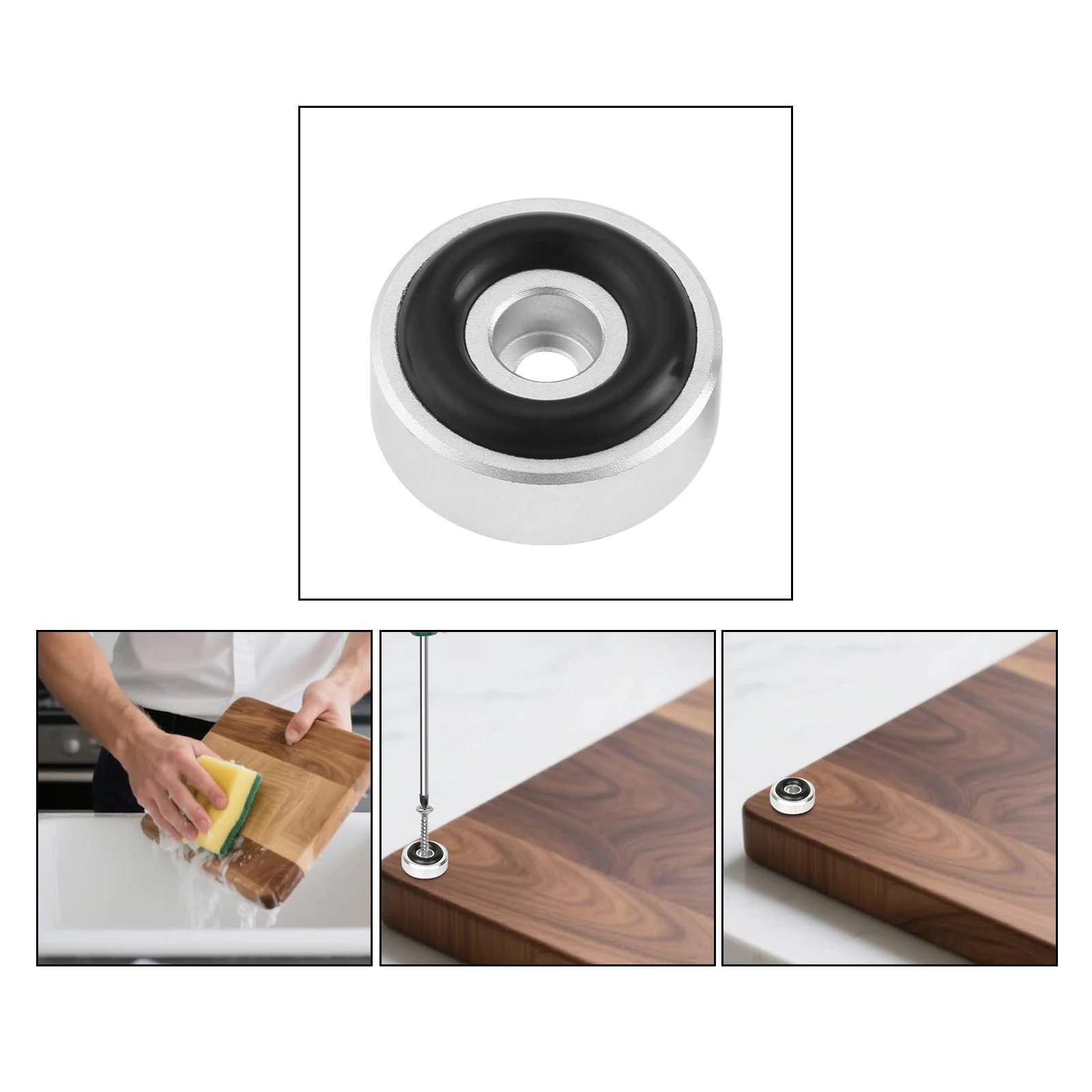 8 Pcs 20*8MM Aluminum Alloy Amplifier Feet Shock Absorber Amplifier Pads Base Feet Pad Cutting Board Feet for Furniture Chair