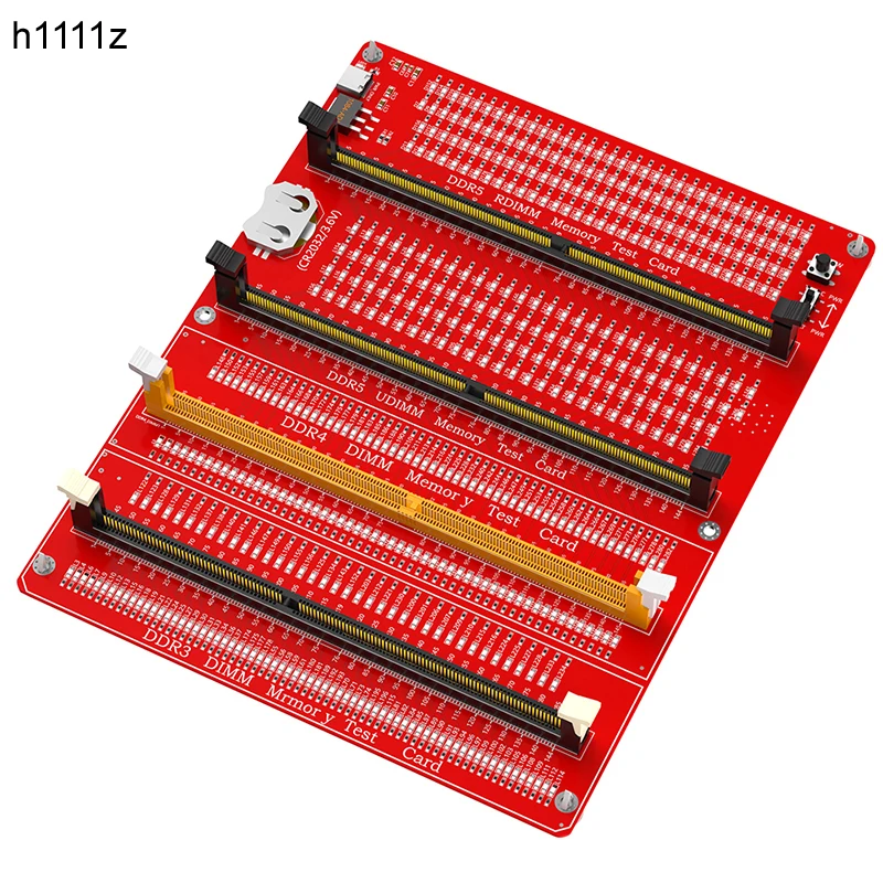 

Тестер памяти DDR3/4/5 RDIMM/UDIMM со стандартным индикатором типа C, Тестовая кнопка источника питания для настольного компьютера DDR3/4/5, Тестовая карта памяти