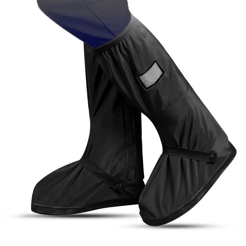 Verdicken Hohe Rohr Regen Stiefel Wasserdichte Schuhe Wiederverwendbare Motorrad Radfahren Fahrrad Im Freien Nicht-Slip Schuhe Abdeckungen Regendicht Schuhe co – Detail 10