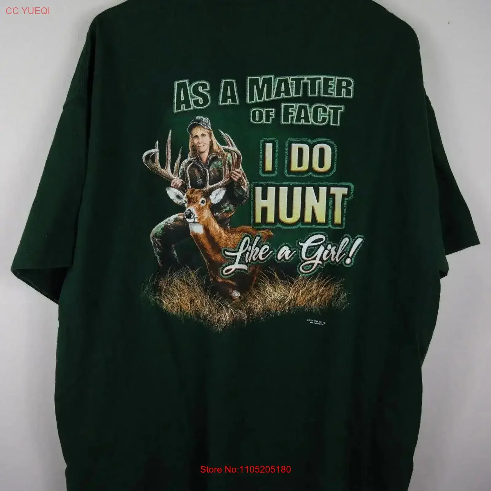 باك ارتداء تي شيرت المرأة حجم XL الأخضر Y2K خمر 2004 هانت مثل فتاة خمر غسلها تنوعا أزياء أوم الرسم