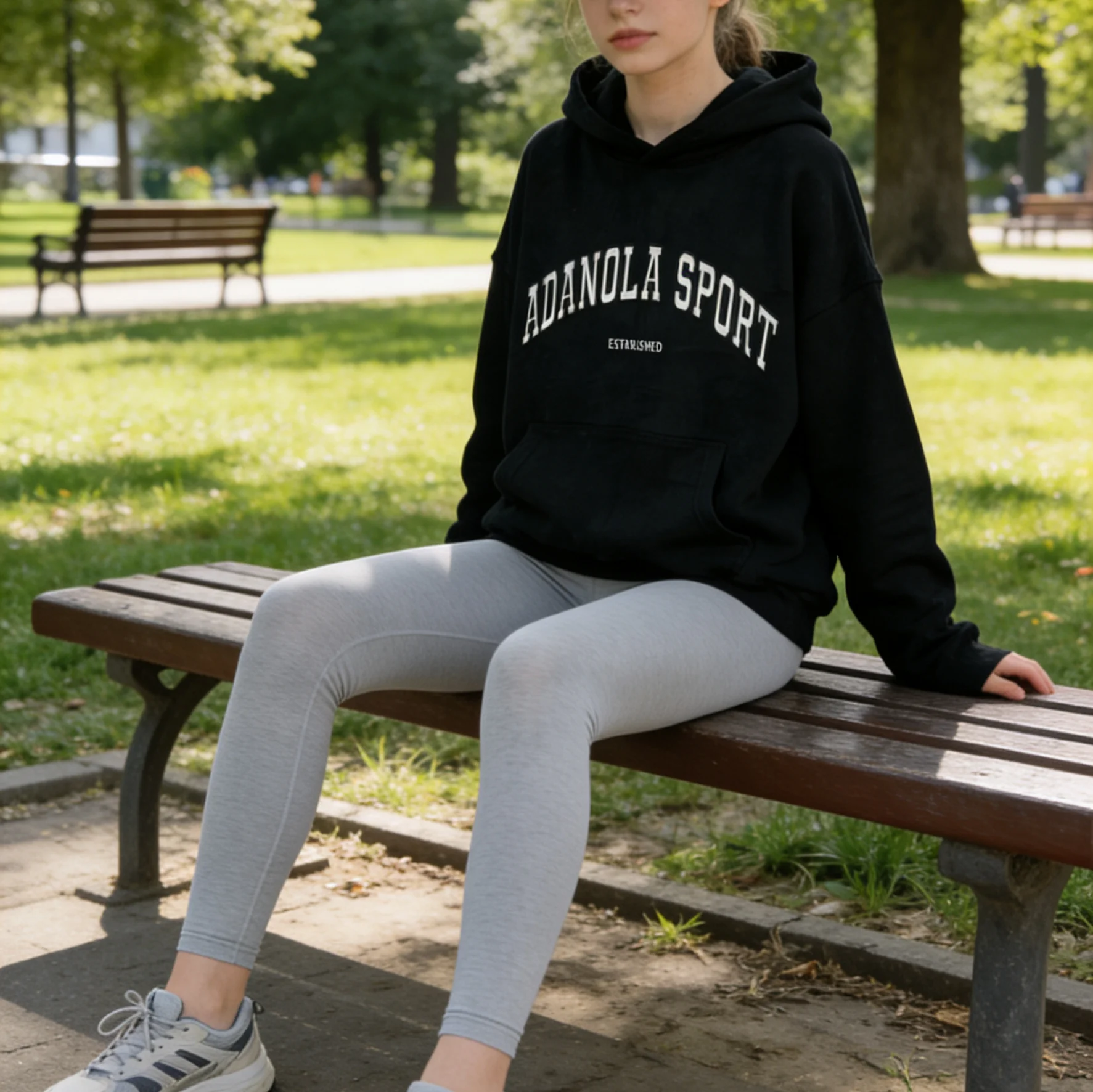 

Свободная толстовка с капюшоном в стиле кэжуал, черная, для колледжа, уличная одежда, осенний топ ADANOLA, спортивная одежда, повседневная, удобная