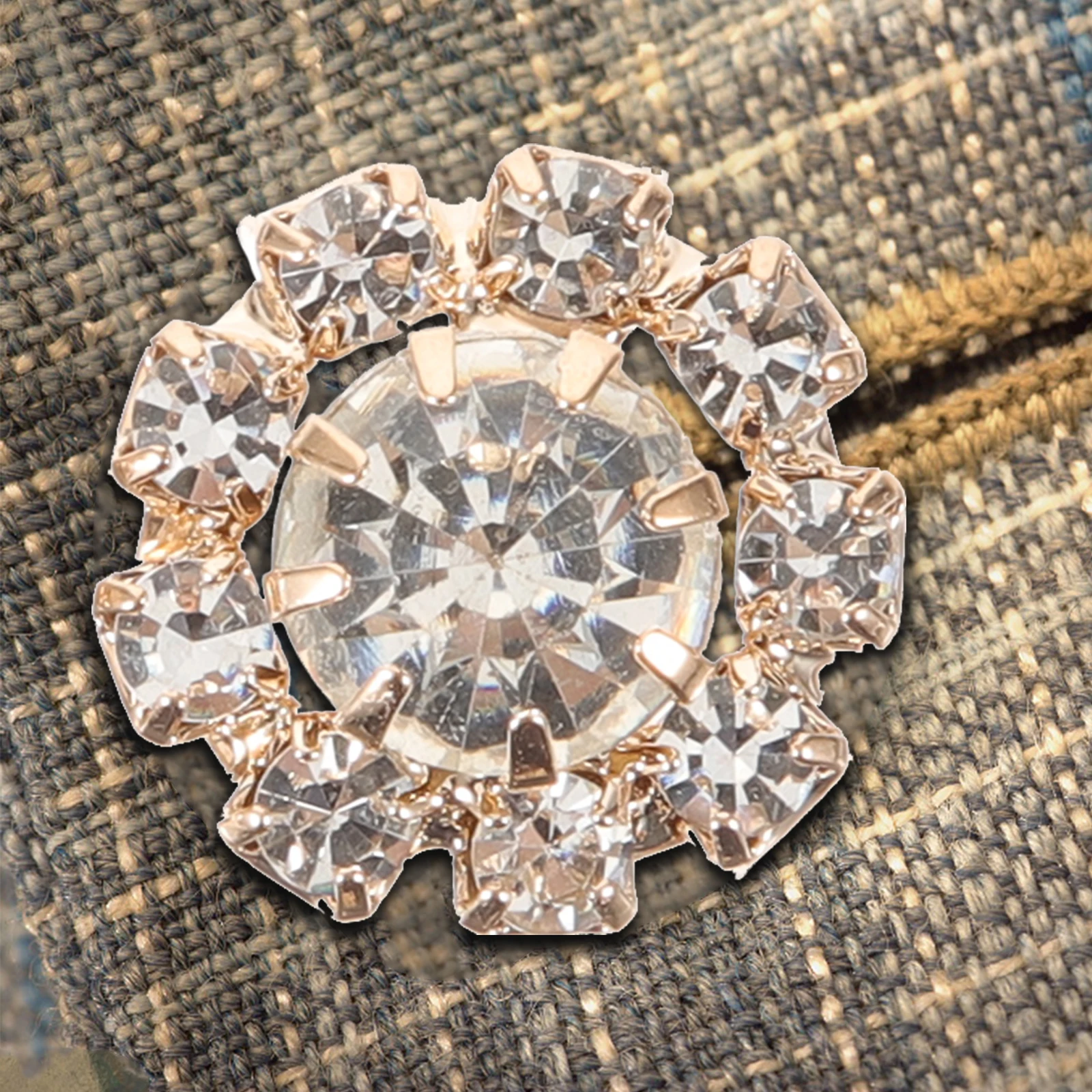 

50pcs Rhinestone Buttons Water Drill Button For Clothing Sweater Diy Crafts Flatback Charms Crystal Embellishments Bridal