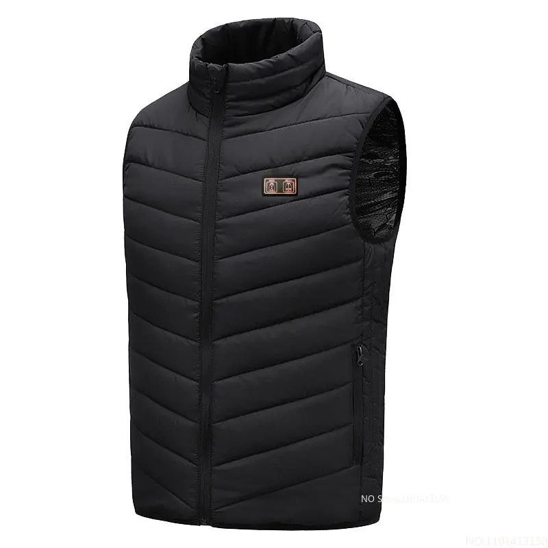 17PCS Areas Heated Vest Jacket USB Men Winter Electrically Heated Thermal Waistcoat for Hunting Hiking Warm Hunting Jacket