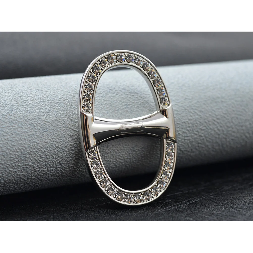 Elegante anillo de bufanda de aleación, diseño clásico plateado, hebilla segura para chal, bufandas, Clip, decoración, regalo para el Día de San Valentín y Navidad