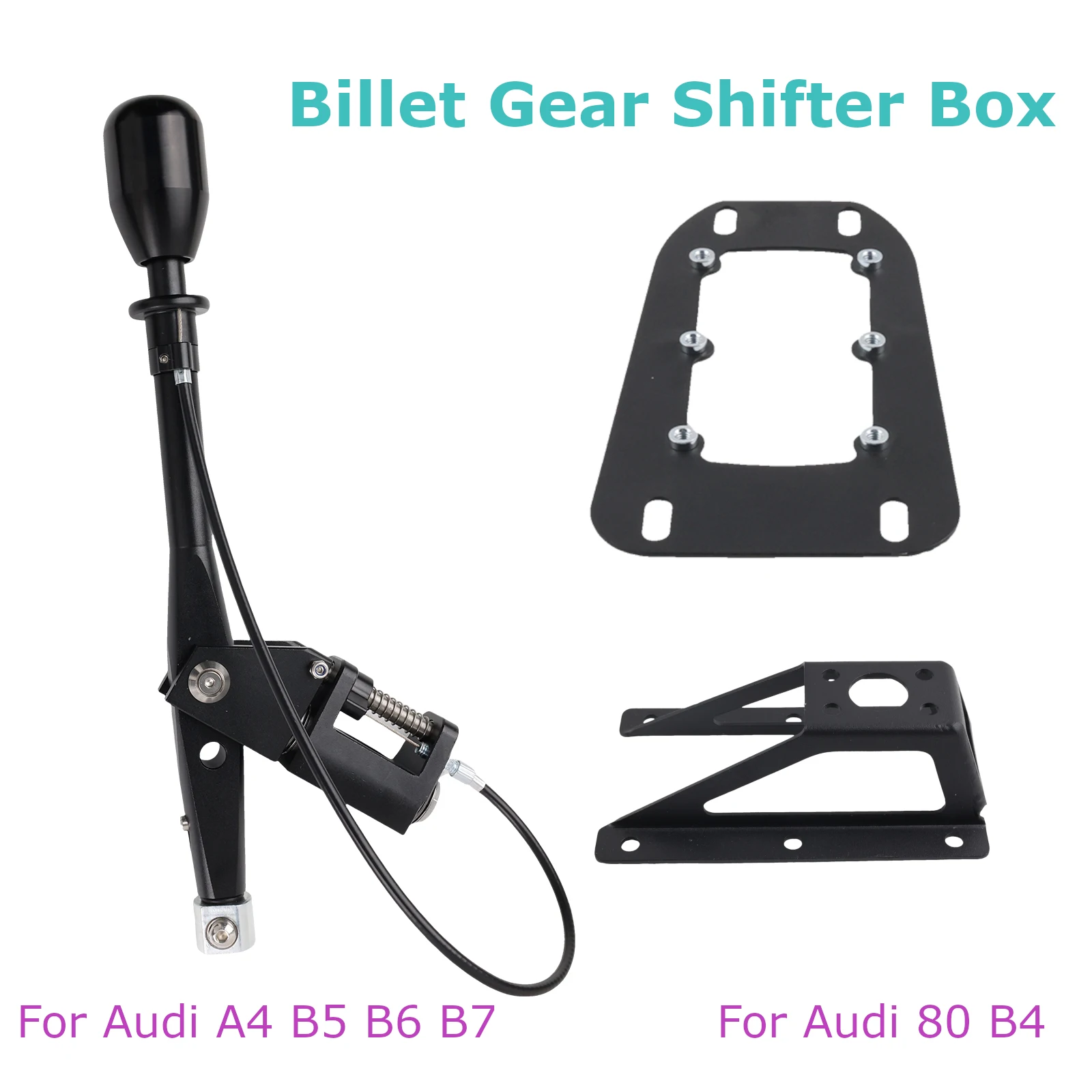 Modification Upgrade Gear Lever Box Short Shifter For Audi A4 B5 B6 B7 80 B4 Quick Lever Aluminum Billet Reverse Lock-out